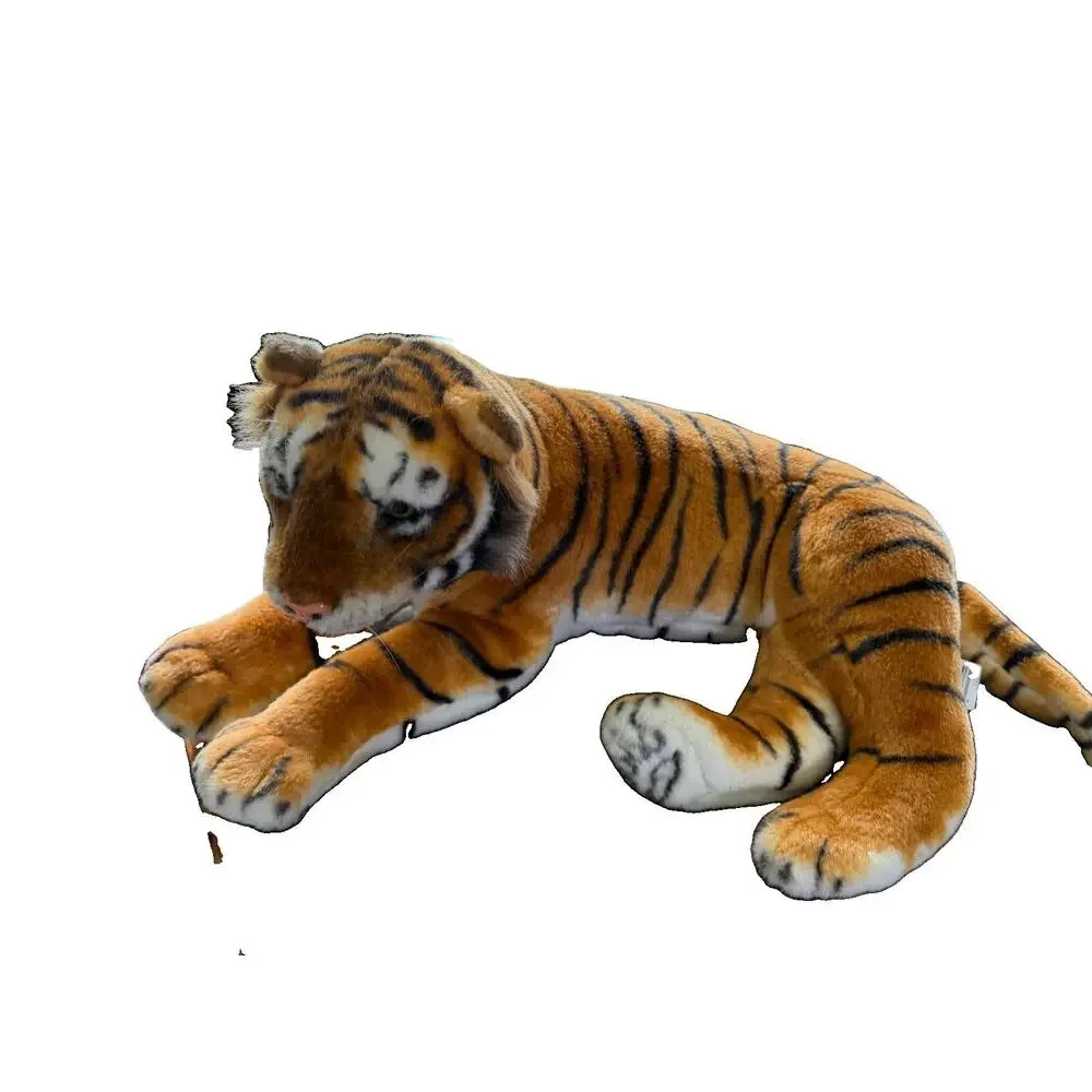 Vtg KellyToy TIGER Large 30” (feet to tush) Plush Stuffed Animal Realistic RARE